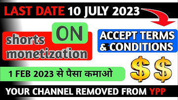 ACCEPT TERMS & CONDITIONS to earn money | new monetization update 2023 | youtube shorts monetization