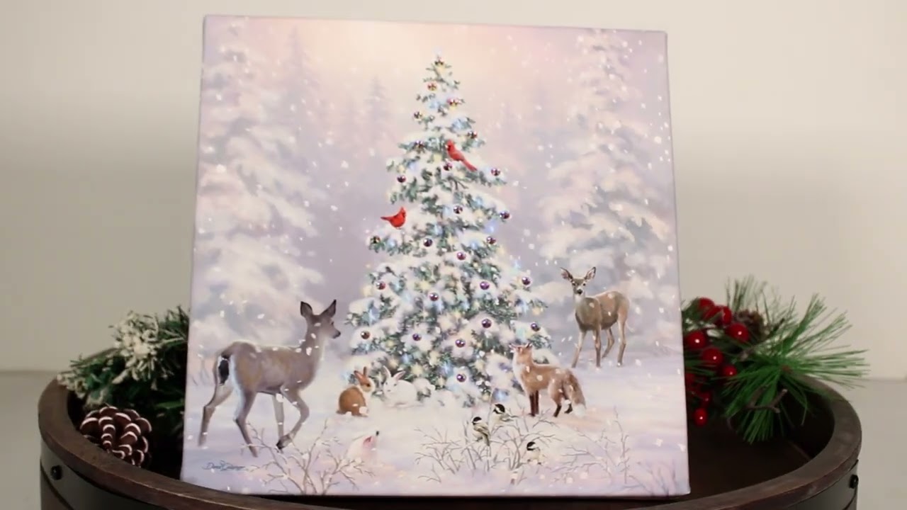 d*9様 DECORTÉ Wildflower Woodland xmas 20 Woodland Christmas Pizazz Print | Glow Decor