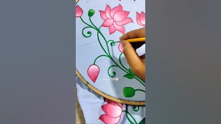 pichwai lotus painting #shorts #lotuspainting