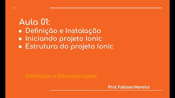 Mobile: Aula 01 - Aplicações mobile com Ionic