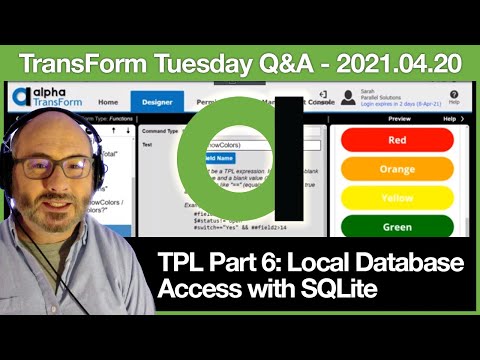 TPL Part 6: Local Database Access with SQLite -  2021.04.20