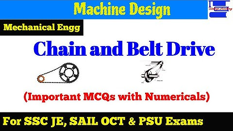 MD: Chain and Belt Drive MCQs with Numericals||Machine Design||for SSC JE, SAIL OCT & PSU Mechanical