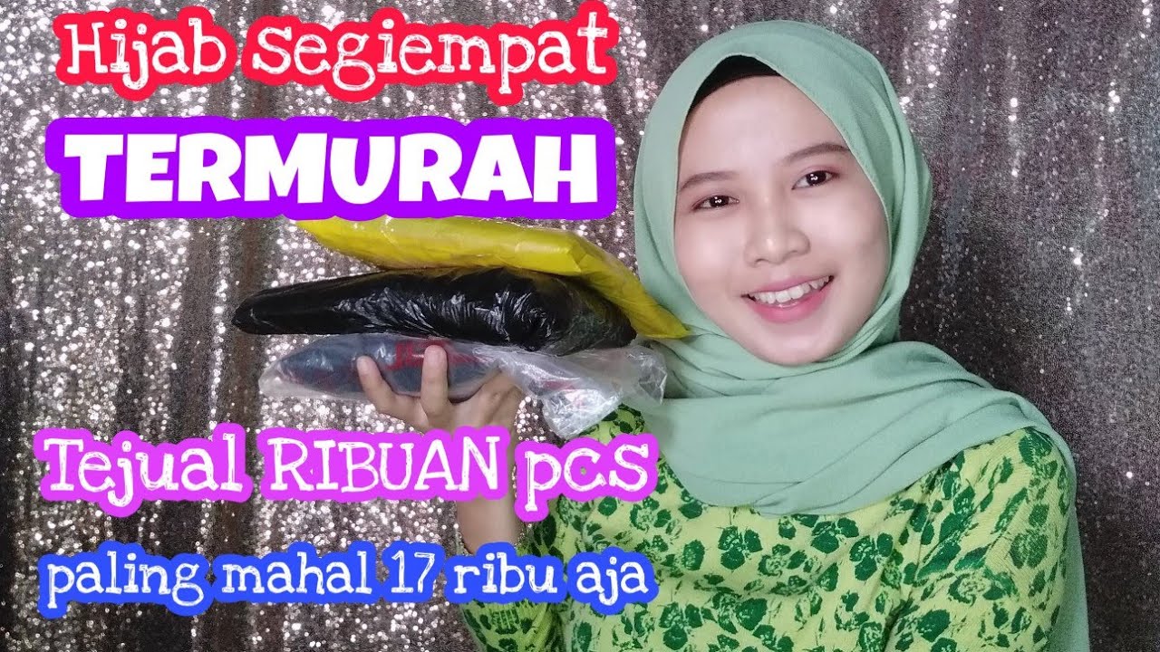 3 TOKO  REKOMENDASI  HAUL HIJAB  SQUARE MURAH MERIAH DI  