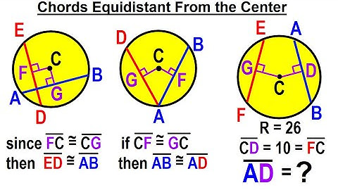 Geometry - Ch. 6: Circles (11 of 39) Chords Equidistance From the Center