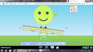 Balancing Act, basic physical concepts, moment and lever arm, physics simulations, PHET