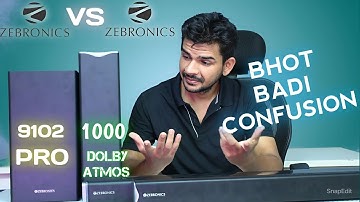 Zebronics 9102 pro vs Zebronics 1000 Dolby Atmos ⚡best soundbar under 10000