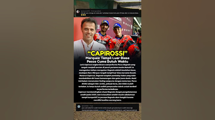 ⛔Capirossi  memberikan pandangannya tentang kejuaraan dunia.Marc Hebat,Tapi Pecco Tetap Punya Kelas!