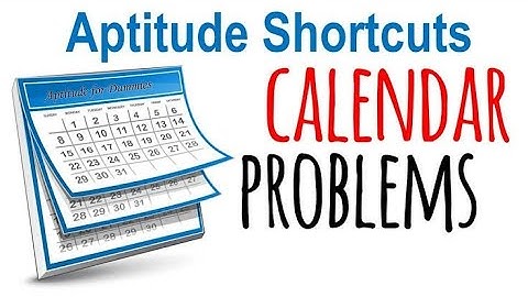 Calendar|calendar problem tricks||Aptitude made easy||Aptitude videos#calendar shortcut tricks|video