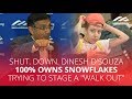 SHUT. DOWN. Dinesh D'Souza 100% owns snowflakes trying to stage a "walk out"