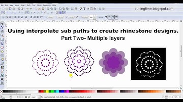 Rhinestone Designs in  Inkscape using Interpolate Sub-Paths Part 2.