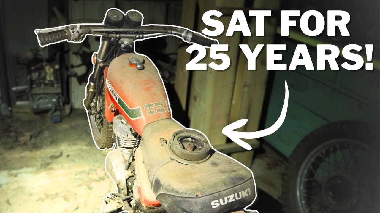 Бесплатный мотоцикл Suzuki, простоявший в сарае 25 лет! Заведётся ли он?