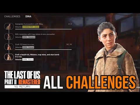 THE LAST OF US PART 2 REMASTERED - ALL Dina Challenges Guide (No Return DLC)