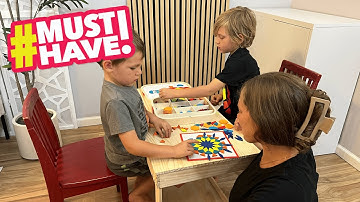 Wooden Magnetic Pattern Blocks Set – Montessori Tangram Puzzle with Pattern Cards & Storage Bag