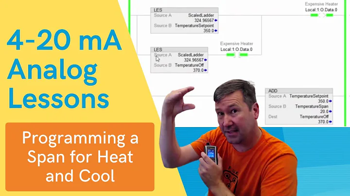 PLC Program with Analog Temperature Input for Heating or Cooling Span