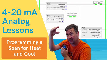 PLC Program with Analog Temperature Input for Heating or Cooling Span