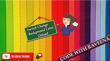 Change Background Color On Load - HTML and Javascript | Code With Raveena