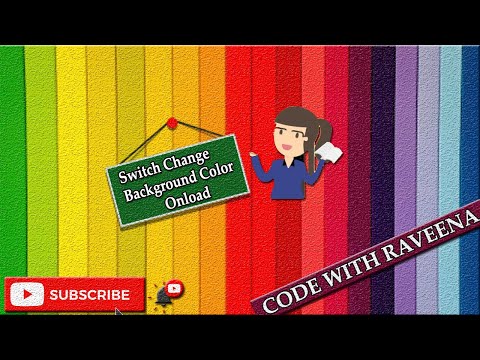 Change Background Color On Load - HTML and Javascript | Code With Raveena