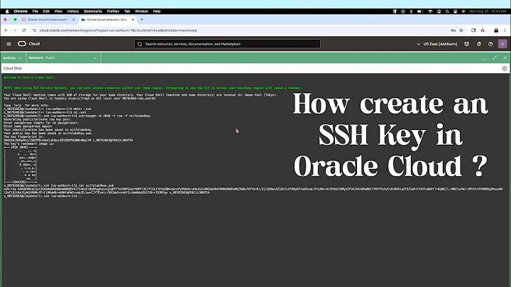 Create an SSH Key in Oracle Cloud 