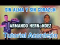 Sin alma y sin corazón. TUTORIAL ACORDEÓN, Armando Hernández, Acordeón Besas (Cinco Letras)