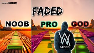 Alan Walker - Faded - Noob Vs Pro Vs God (Fortnite Music Blocks)