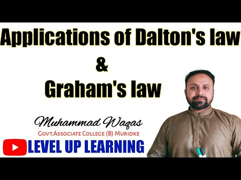 Applications of Dalton's law of partial pressure | F.Sc. | CHEMISTRY | NMDCAT | ECAT | M.waqas