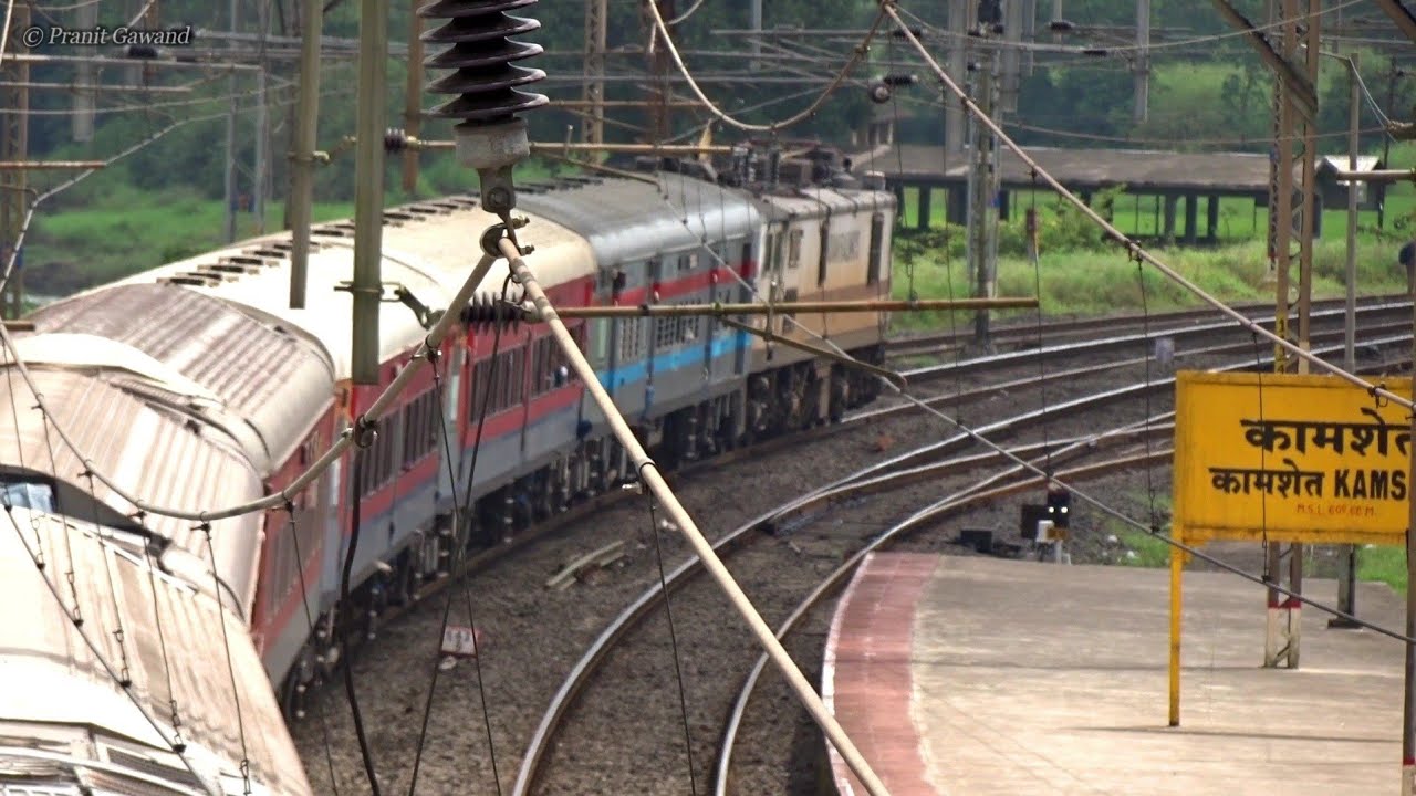 Udyan Express curving through Kamshet Station YouTube