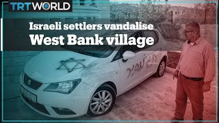 Israeli settlers vandalise Palestinian village in occupied West Bank