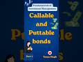 Callable and Puttable Bonds| Fundamentals of Investment Management| Bonds#shortsfeed #shorts #short