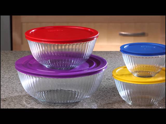 8-piece Sculpted Mixing Bowl Set with Lids