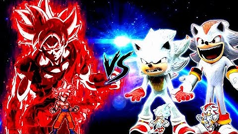 Goku MUI KaiokenX10 V2 OP VS Sonic Chaos V4 JVL OP (all form) in Jump Force Mugen