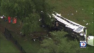 8 dead, 40 hospitalized after bus crashes near Ocala