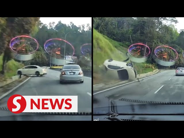 Genting crash: Polisi memanggil pengemudi setelah rekaman kamera dasbor menjadi viral class=