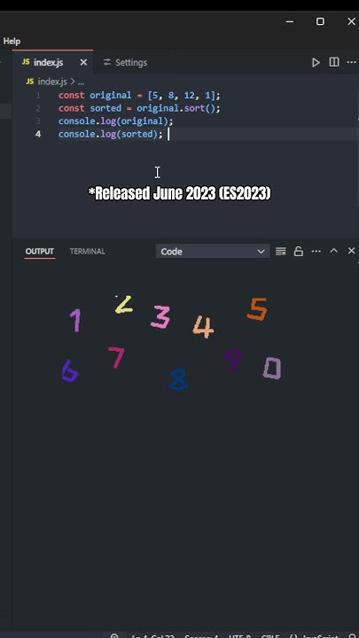 NEW Sorting Function?! 🤨 #javascript #coding #programming - YouTube