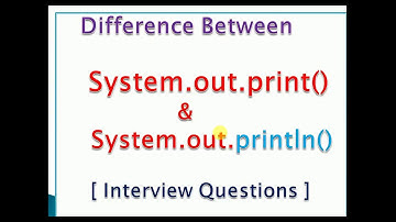 Difference between system.out.print() and system.out.println() : JAVA Program Code