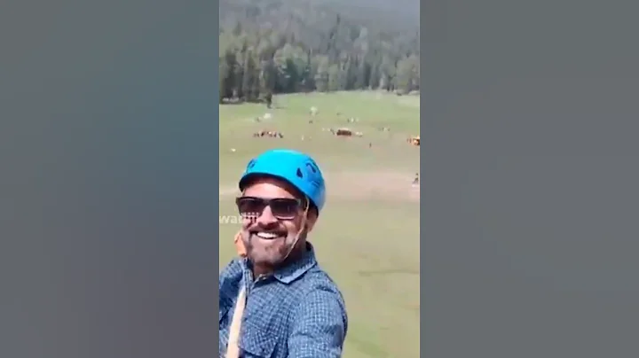 Oblivious tourist zip-lines over terror attack that killed 26 in Kashmir