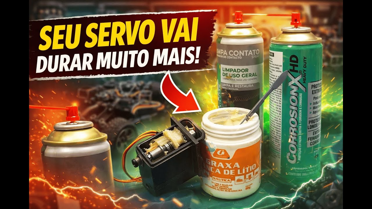 Manutenção Preventiva de Servos RC Limpeza, Graxa e Proteção Correta