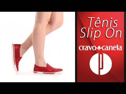 tenis slip cravo e canela