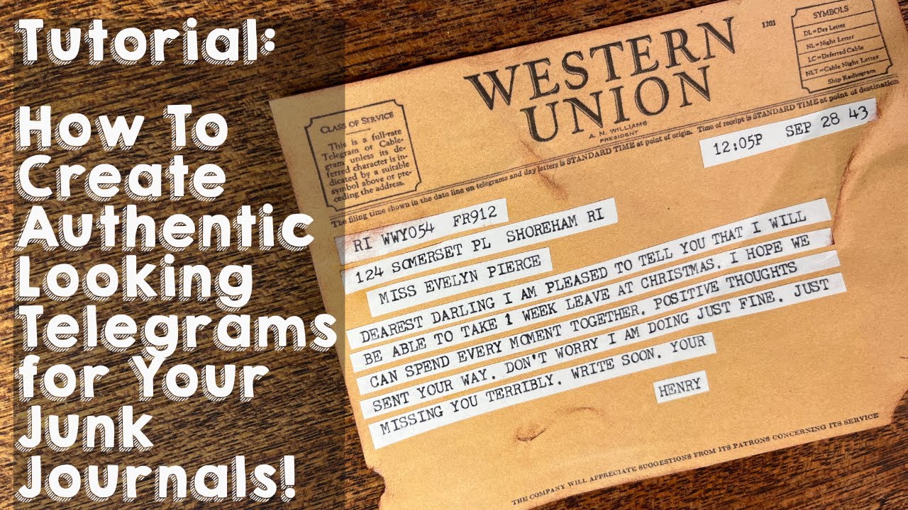 Tutorial How to Create Authentic Looking Telegrams for Your Junk