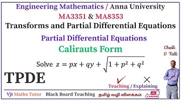 Clairauts form | PDE | Types | Transforms & Partial Differential Equation Solve z=px+qy+√(1+p^2+q^2)