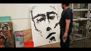 How To Paint A Large Portrait Painting - Artist Jose Trujillo