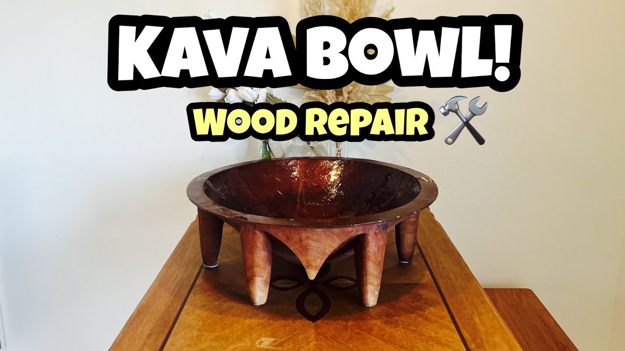 Restoring Traditional Kava Ceremony Bowl | Repairing Cracked Kumete