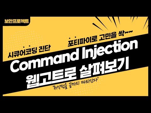 OS Command 인젝션 실습과 포티파이 시큐어코딩!!, webgoat 환경