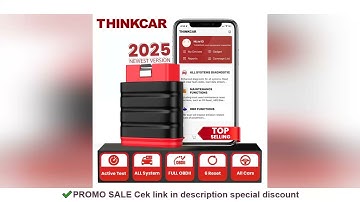 2025 Thinkcar Thinksafe OBD2 Bluetooth Scanner Code Reader Car Bi-directional All System 6 Reset OBD
