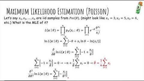 [7. Statistical Estimation] 7.2 Maximum Likelihood Examples
