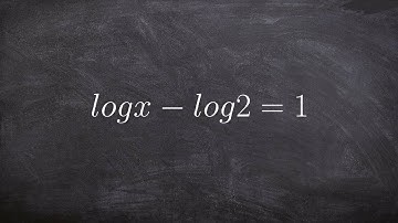 Algebra 2 - Learn how to  use the properties of logarithms to solve an equation log (x) -log (2)=1