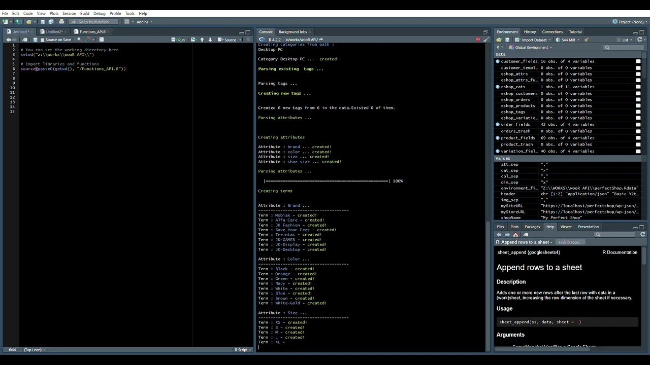 Create new products with WooCommerce API in R