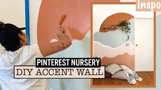 Pinterest inspired accent wall diy | Boho Nursery accent wall