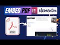 Embed PDF in Elementor Easily for Free 📄