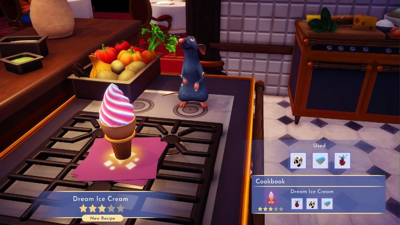 Disney Dreamlight Valley HOW TO MAKE DREAM ICE CREAM YouTube