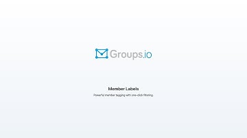 Groups.io Demo: Member Labels (English)